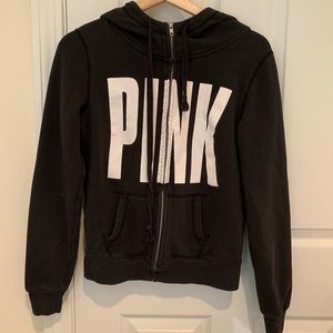 PINK ZIP UP HOODIE